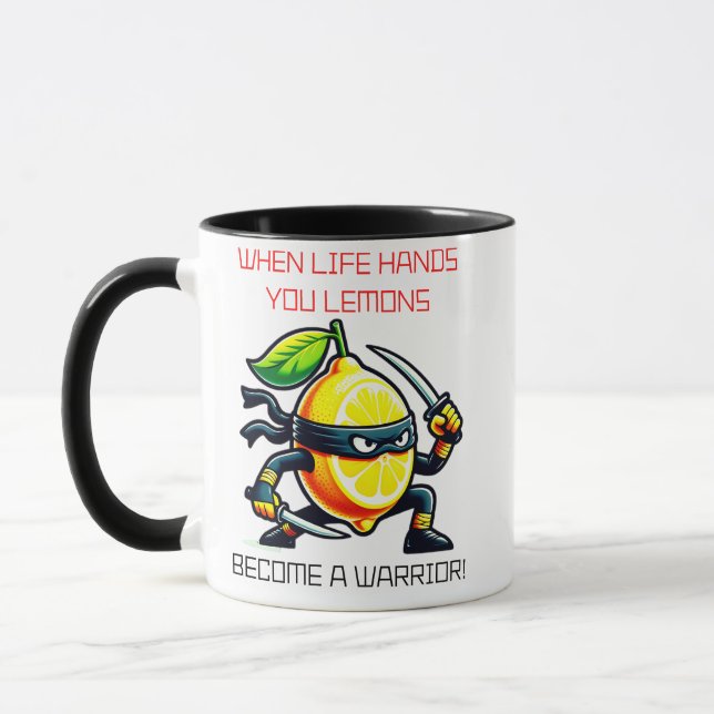Caneca Lemon Ninja Warrior com Espadas (Esquerda)