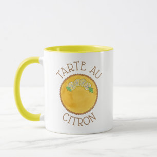 Caneca Lemon Tart Tarte au Citron Curd Pie Baking Comida