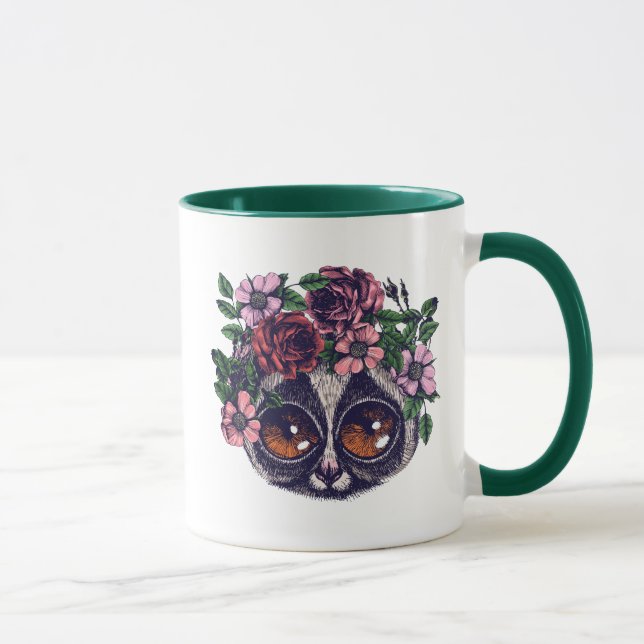 Caneca Lemur floral doce (Direita)