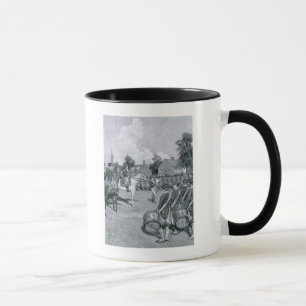 Caneca Lendo a declaração antes de Washington