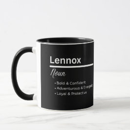 Caneca Lennox Boy Name Definition Personalized Mug