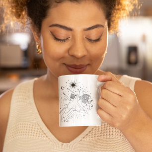 Caneca Leo Girl 15oz Black Rim Mug