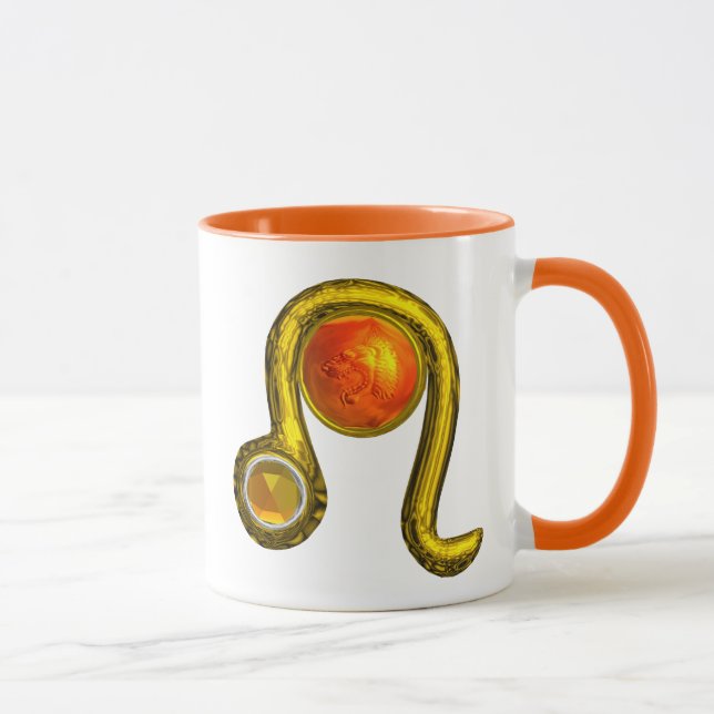 CANECA LEO ZODIAC BIRTHDAY JEWEL YELLOZ TOPAZ, (Direita)