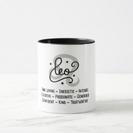 Caneca Leo Zodiac Traits