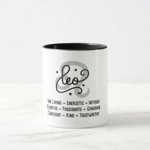 Caneca Leo Zodiac Traits