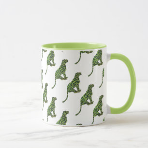 Caneca Leopard Black and Green Silhouette