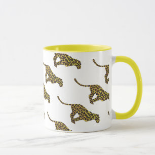 Caneca Leopard Brown e Yellow Siloette