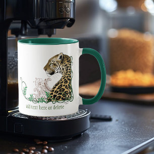 Caneca Leopard Wild Cat Henna Verde