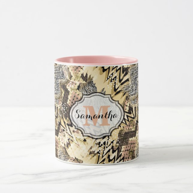 Caneca leopardo da pele, cobra (Centro)