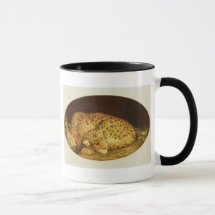 Caneca Leopardo do sono de George Stubbs  , 1777 (esmalte