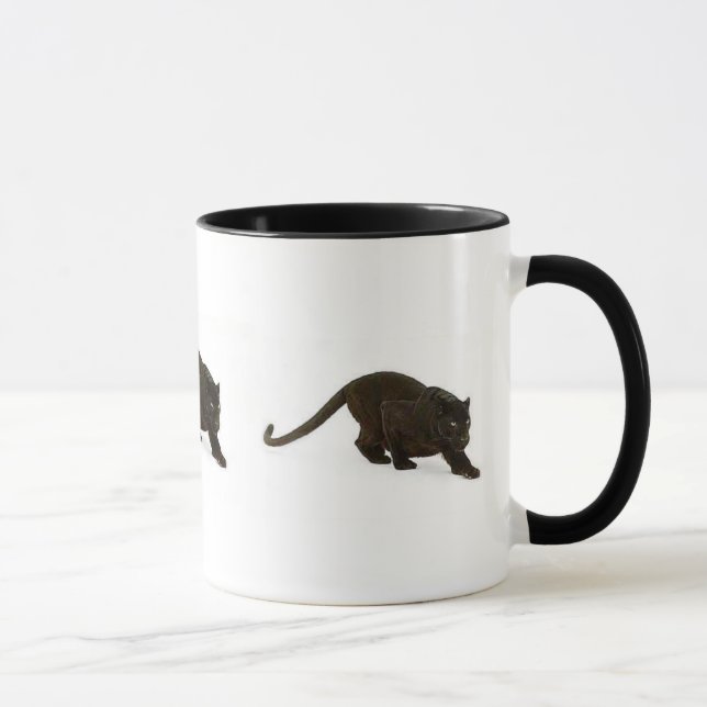 Caneca Leopardo preto que desengaça, leopardo preto que (Direita)