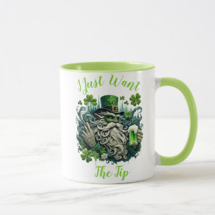 Caneca Leprechaun Whimsic Salvando Um Frio