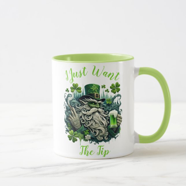 Caneca Leprechaun Whimsic Salvando Um Frio (Direita)