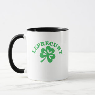 Caneca Leprecunt engraçado irlandês sarcástico dia de São