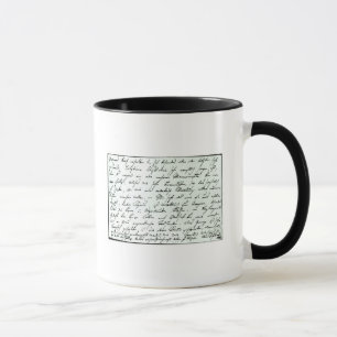 Caneca Letra autógrafo de Franz Schubert