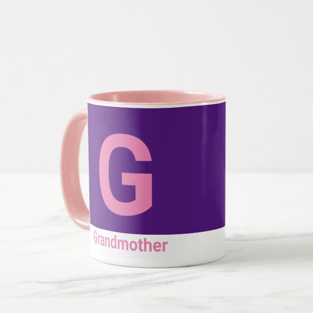 Caneca Letra avó moderna café (Frente Esquerda)