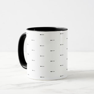 Caneca Letra B no alfabeto alfabético morso preto