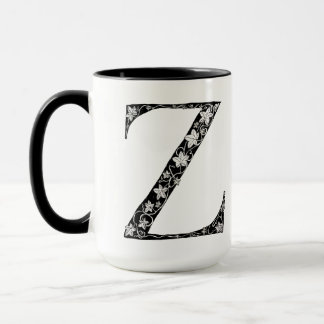 Caneca Letra botânica Z Mug, Arte de Elizabeth Sampson
