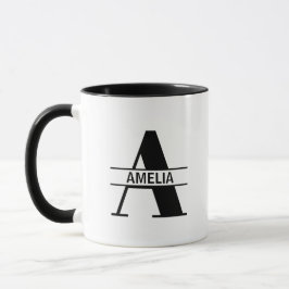 Caneca Letra de Nome Personalizado 'A'