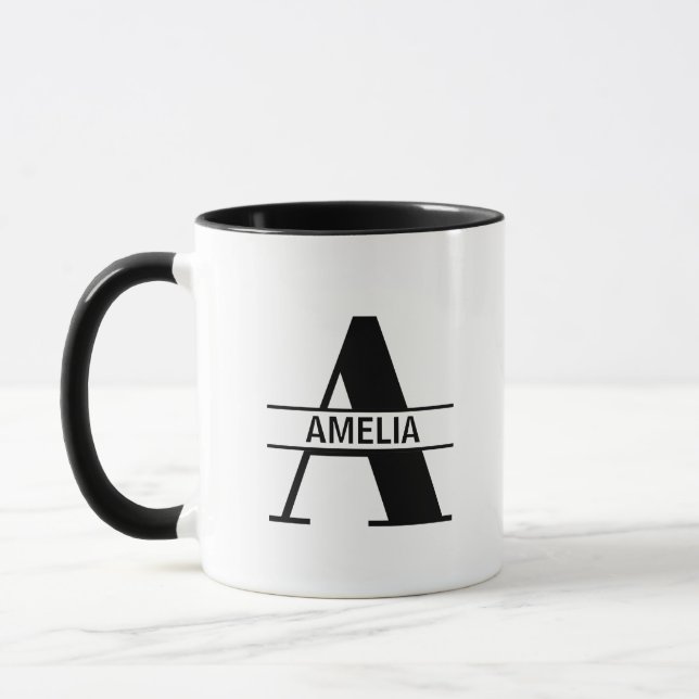 Caneca Letra de Nome Personalizado 'A' (Esquerda)