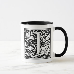 Caneca Letra decorativa "J" inicial