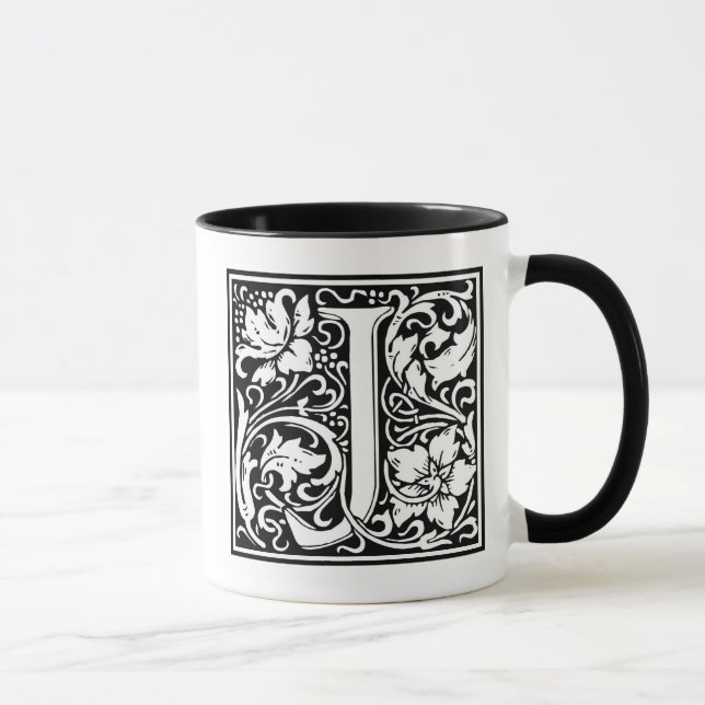 Caneca Letra decorativa "J" inicial (Direita)