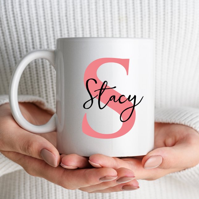 Caneca Letra do alfabeto inicial Monograma - presentes de (Criador carregado)