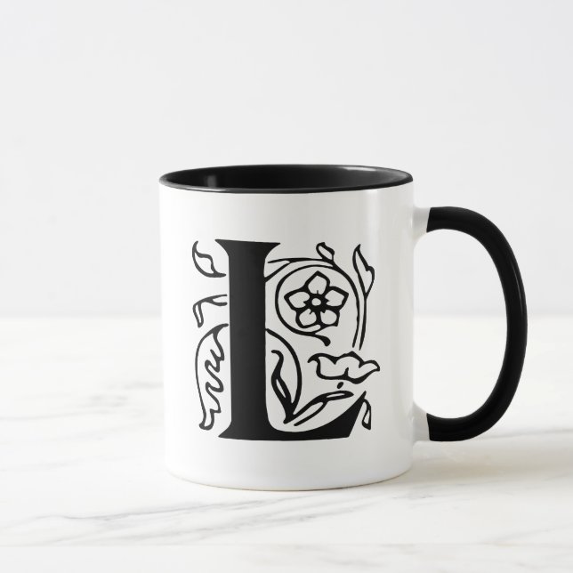 Caneca Letra extravagante L (Direita)