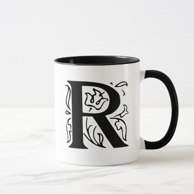 Caneca Letra extravagante R (Direita)