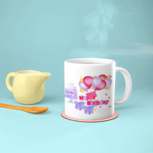 Caneca Letra Inicial Monograma KTeal Moderno-felizanivers