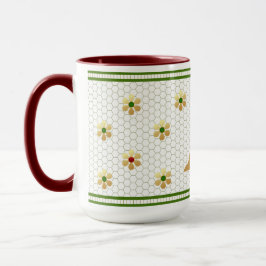 Caneca Letra Inicial Personalizada | Favo de Mel Dourado 