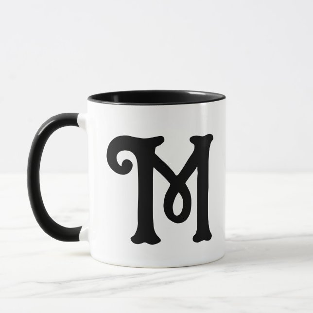 Caneca Letra magnética magnética magnífica - Iniciais Mon (Esquerda)