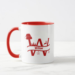 Caneca Letra Personalizada F Nome Monograma Mug