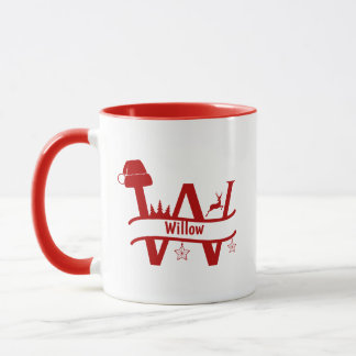 Caneca Letra Personalizada F Nome Monograma Mug