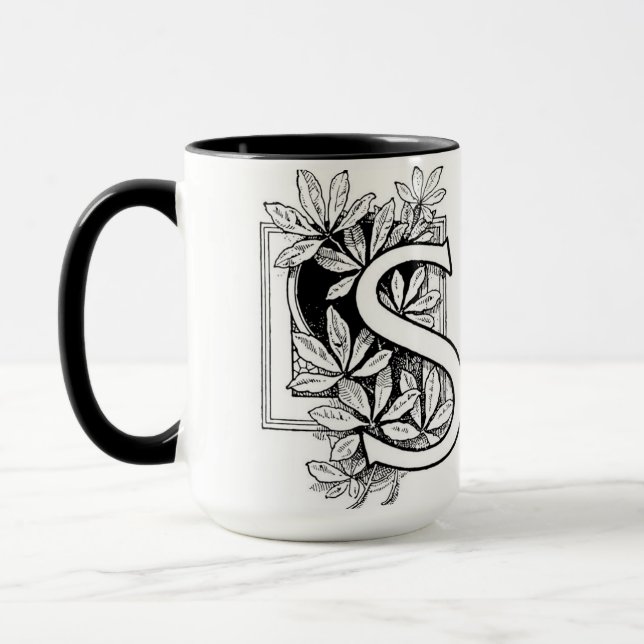 Caneca Letra Vintage 'S' Collage - Mug (Esquerda)