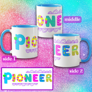Caneca Letras Brilhantes De JW Pioneer Envolvem Mug
