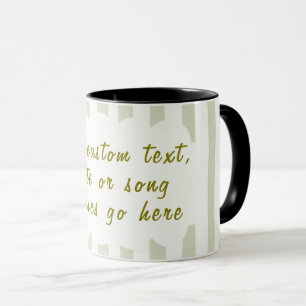 Caneca Letras de Música Personalizadas, Poema ou Citação 