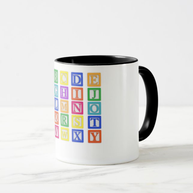 Caneca Letras em Bloco (Frente Esquerda)