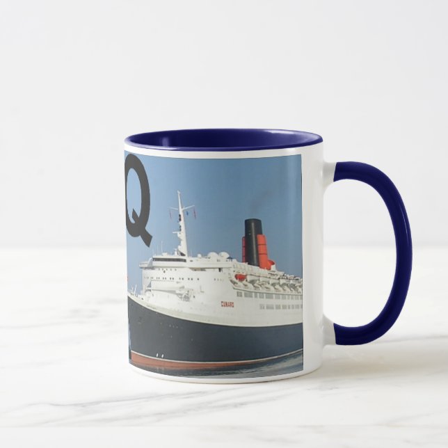 Caneca Letras - Q - QE2 (rainha Elizabeth 2) (Direita)