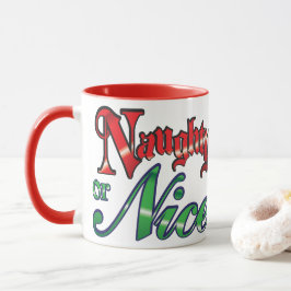 Caneca Letras Vermelhas de Natal retrógradas ou Belas