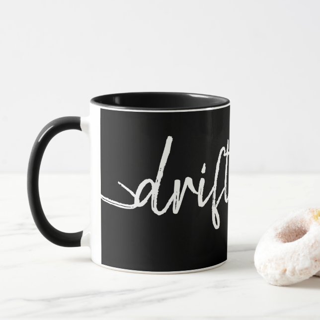 Caneca letreiro script DRIFT AWAY náutico (Com Donut)