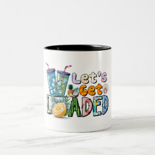 Caneca Let's Get Loaded Colorida Xícara de Bebida