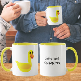 Caneca Let's get Quacking Duck Humor