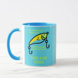 Caneca Leva uma criança a pescar