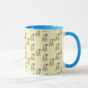 Caneca Levando um teste padrão do comprimido
