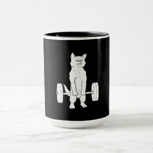 Caneca Levantamento De Peso De Gatos E Giro