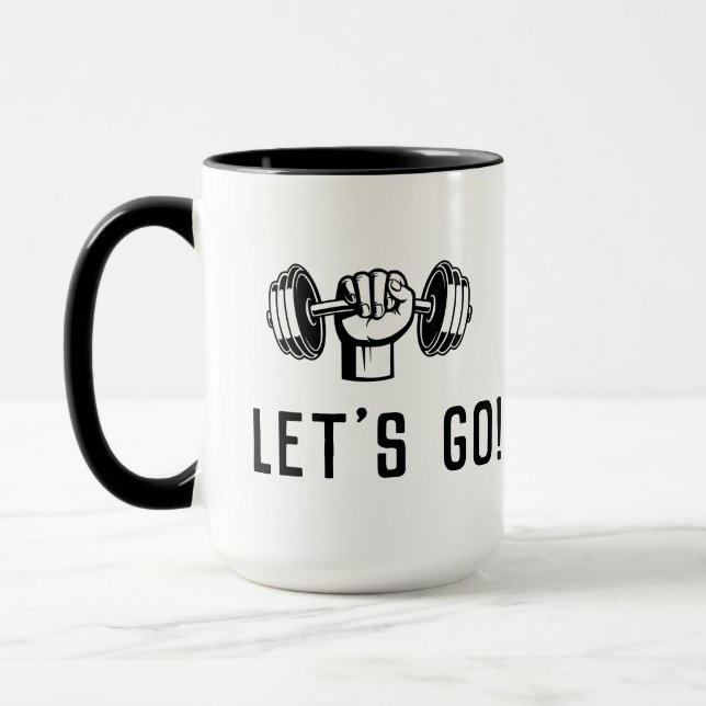 Caneca Levantamento de peso, Gym, Motivação de Workout (Esquerda)