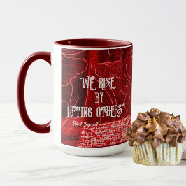 Caneca "Levantamo-nos levantando os outros" Vermelho de d