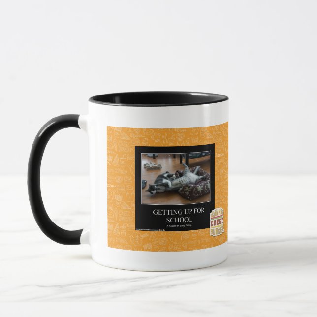 Caneca Levantar-se para a escola (Esquerda)
