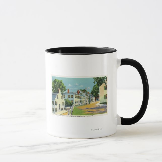 Caneca Leyden Street View, First Street, Nova Inglaterra (Direita)
